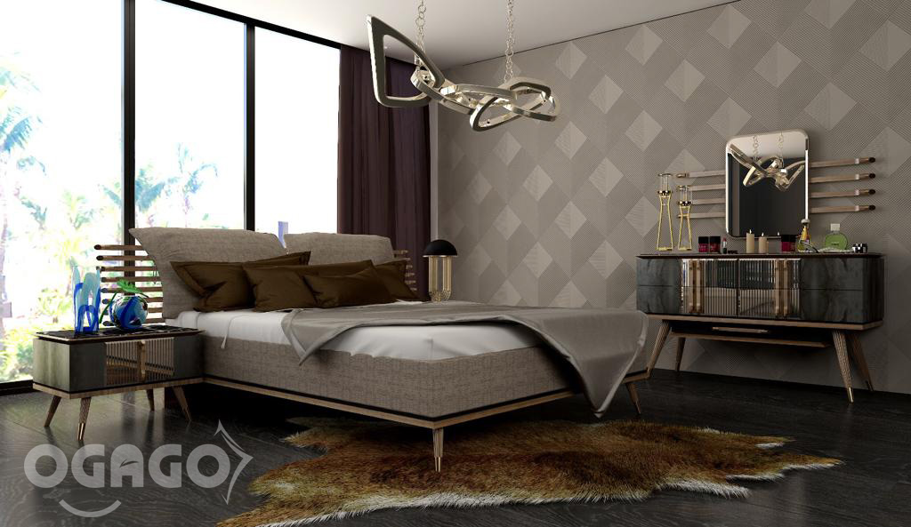 غرفة نوم تركية فاخرة مودرن BS10005 غرفة نوم تركية فاخرة مودرن BS10005