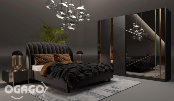 غرفة نوم تركية فاخرة بتصميم مودرن BS10001