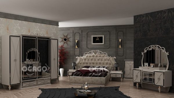 غرفة نوم تركية فاخرة بتصميم مودرن  BS10002